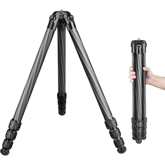 Manbily Carbon Fiber Tripod for Hunting, Shooting and Outdoors, 32mm Tube, Max. Load 44lbs/20kg- No Ball Head