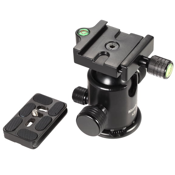 Manbily KB-0 Professional Tripod Ball Head, Aluminum Alloy 360 Degree Panoramic Camera Mount with Quick Release Plate, Max Load 33.1 lbs (15 kg), 1/4 inch Adapter Screw for DSLR & Mirrorless