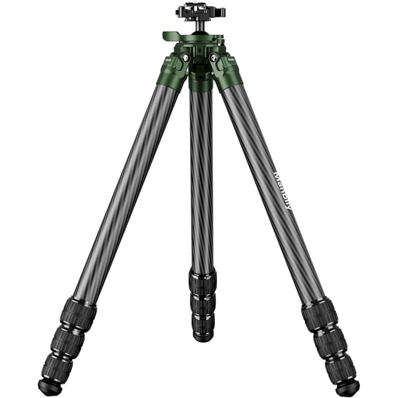 Manbily QM-364PA Shooting Tripod, Arca Hunting Carbon Fiber Tripod with 45mm Ball Head and Picatinny to Arca Swiss Adapters, 36mm Thick Tubes, Max Load 55lbs Green