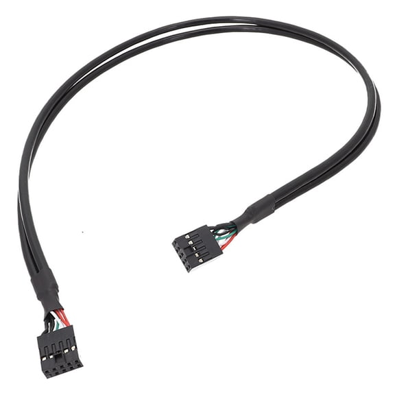 Manboard Usb 9Pin Female-Female Cable Usb2.0 Line Shielded Black Double Stranded Isolated Usb Cable