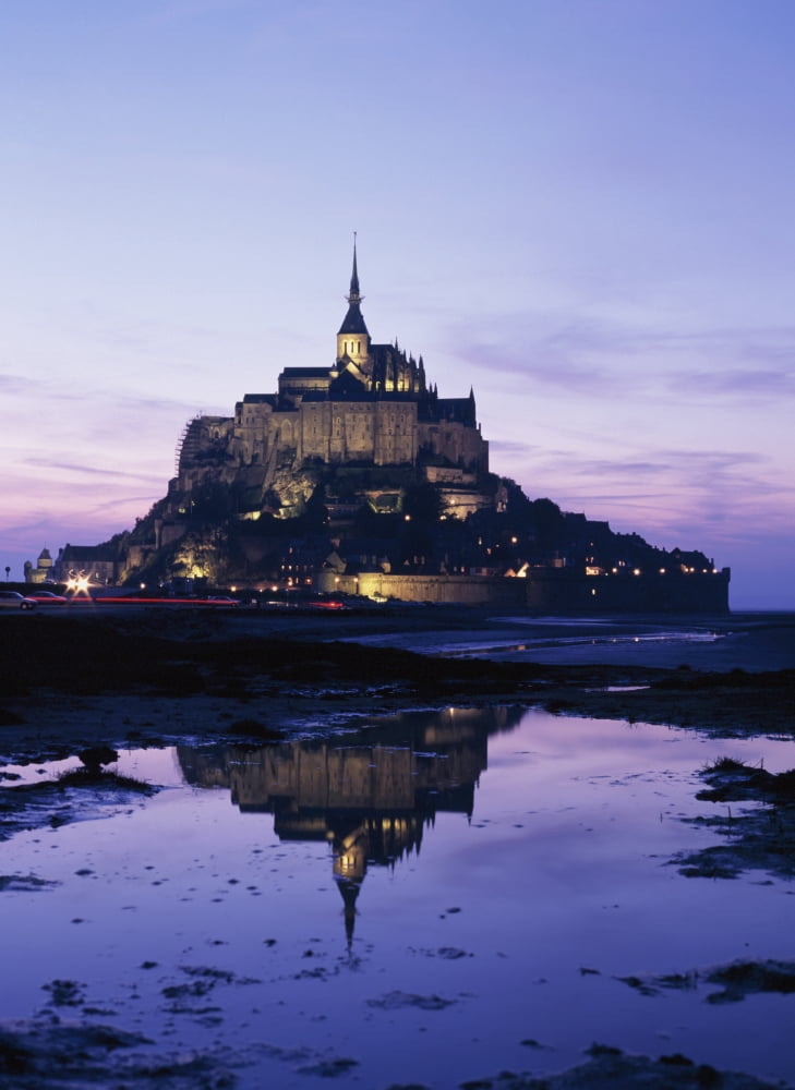 Mance Mont St MichelBrittanyFrance Canvas Art - Charles Bowman  Design Pics (26 x 36)