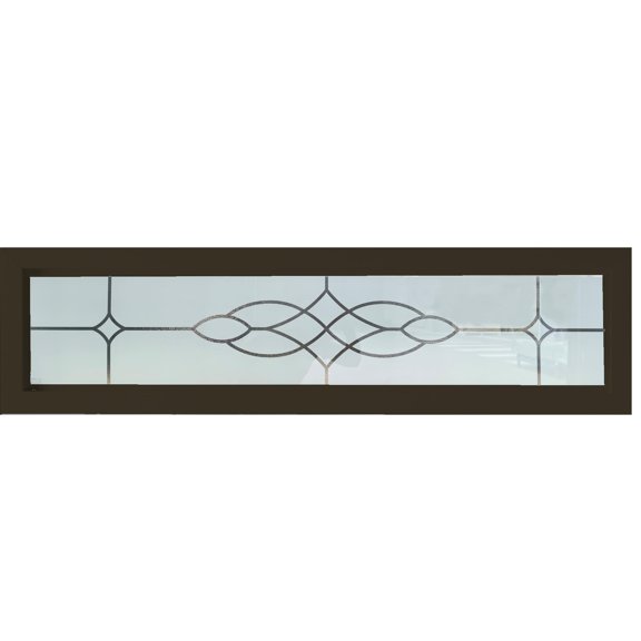 Manchester 47.5" x 11.5" Bronze Replacement Decorative Glass Window