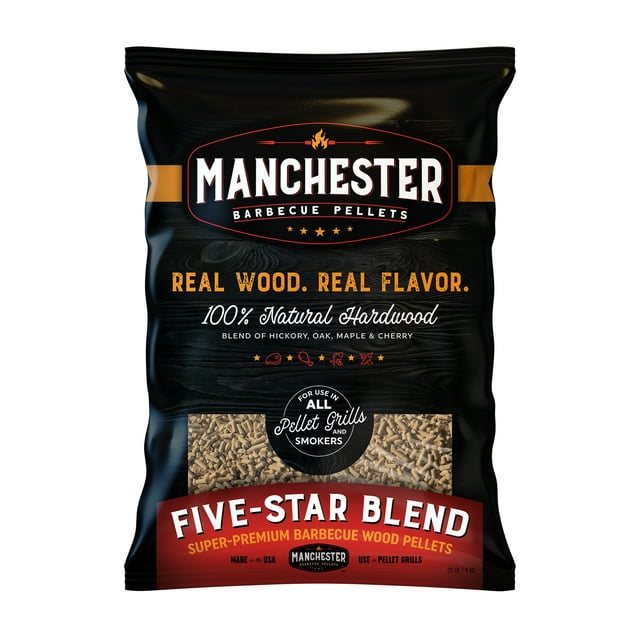 Manchester Barbecue Wood Pellets for Smoker SuperPremium BBQ Wood Pellets, Competition Blend