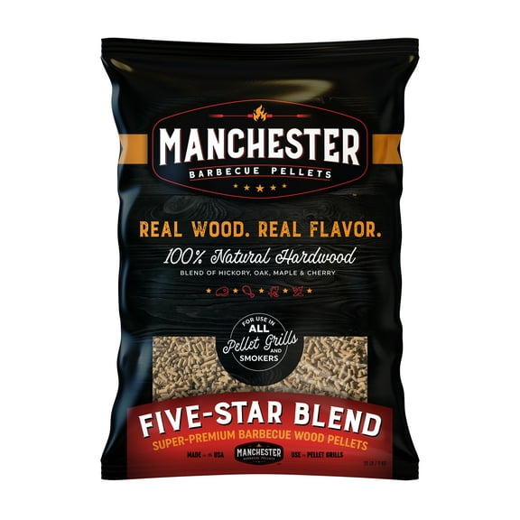 Manchester Barbecue Wood Pellets for Smoker - Super-Premium BBQ Wood Pellets, Competition Blend Pellets for Pellet Grill, 100% Natural Hardwood Hickory, Oak, Maple, and Cherry