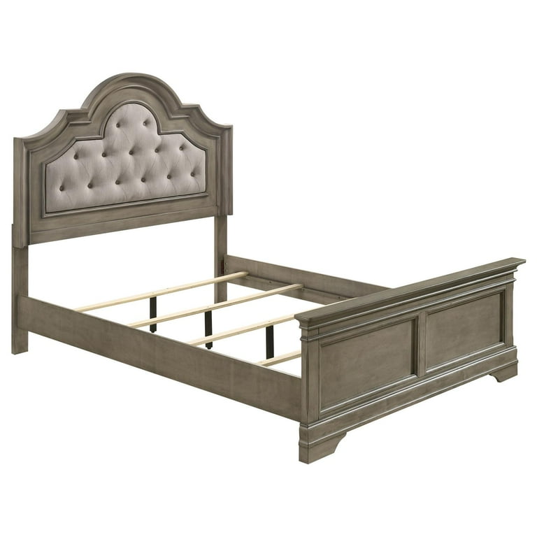 Arched upholstered bed deals
