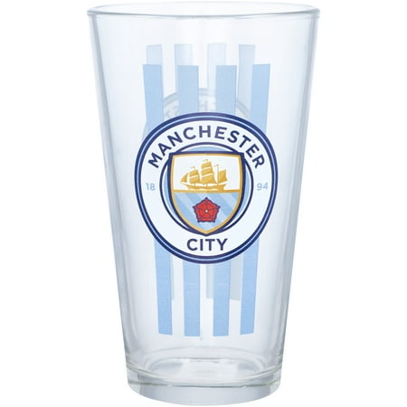 Manchester City 16oz. Stripes Pint Glass