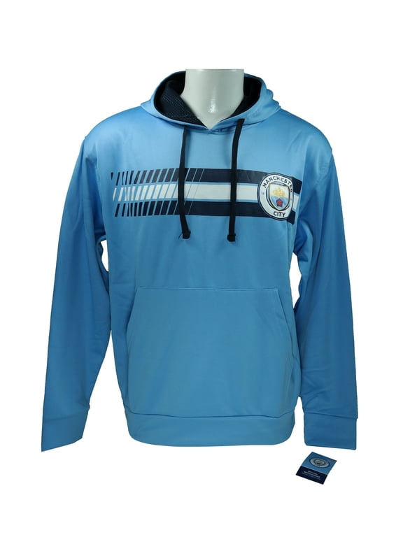 Manchester City F.C. Front Fleece Jacket Sweatshirt Official License Soccer Hoodie Large 016