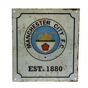 Manchester City FC Official Retro Logo Sign
