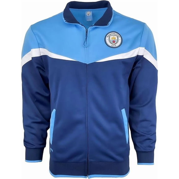 Icon Sports Manchester City Polyester Soccer Track Jacket, YS-XXL