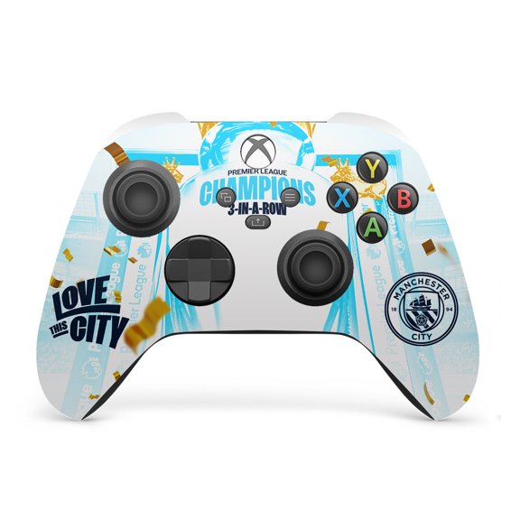 Manchester City Man City FC 2023 Champions Team Poster Vinyl Sticker Skin Decal Cover Compatible with Microsoft Xbox Series X / Series S Controller