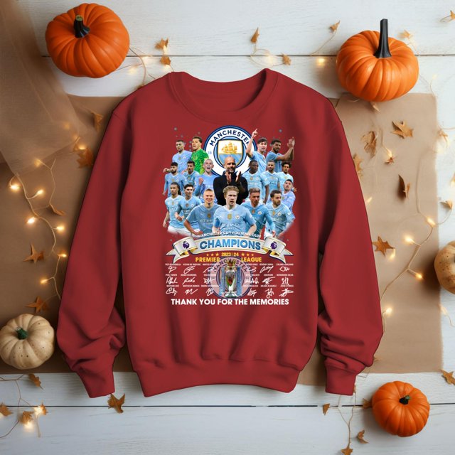 Manchester City Premier League Champions 2024 Tshirt