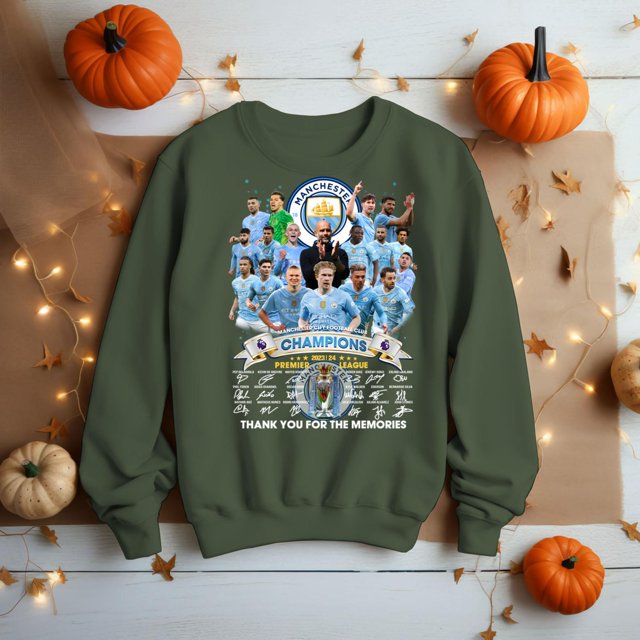 Manchester City Premier League Champions 2024 Tshirt