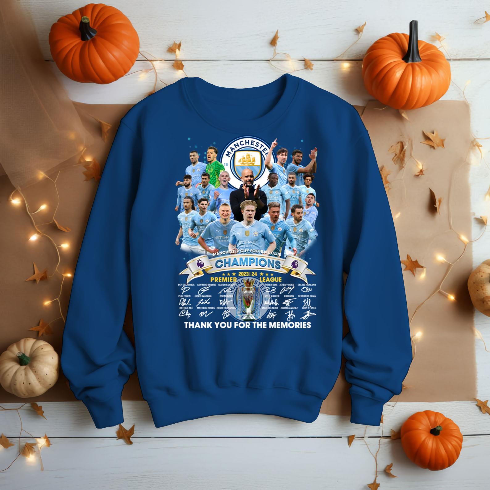 Manchester City Premier League Champions 2024 Tshirt