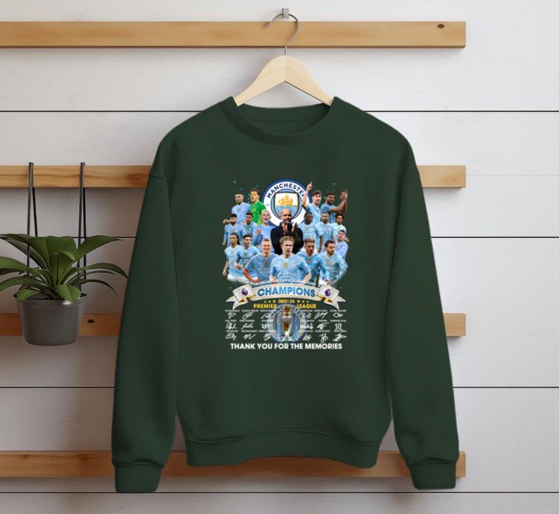 Manchester City Premier League Champions 2024 Tshirt