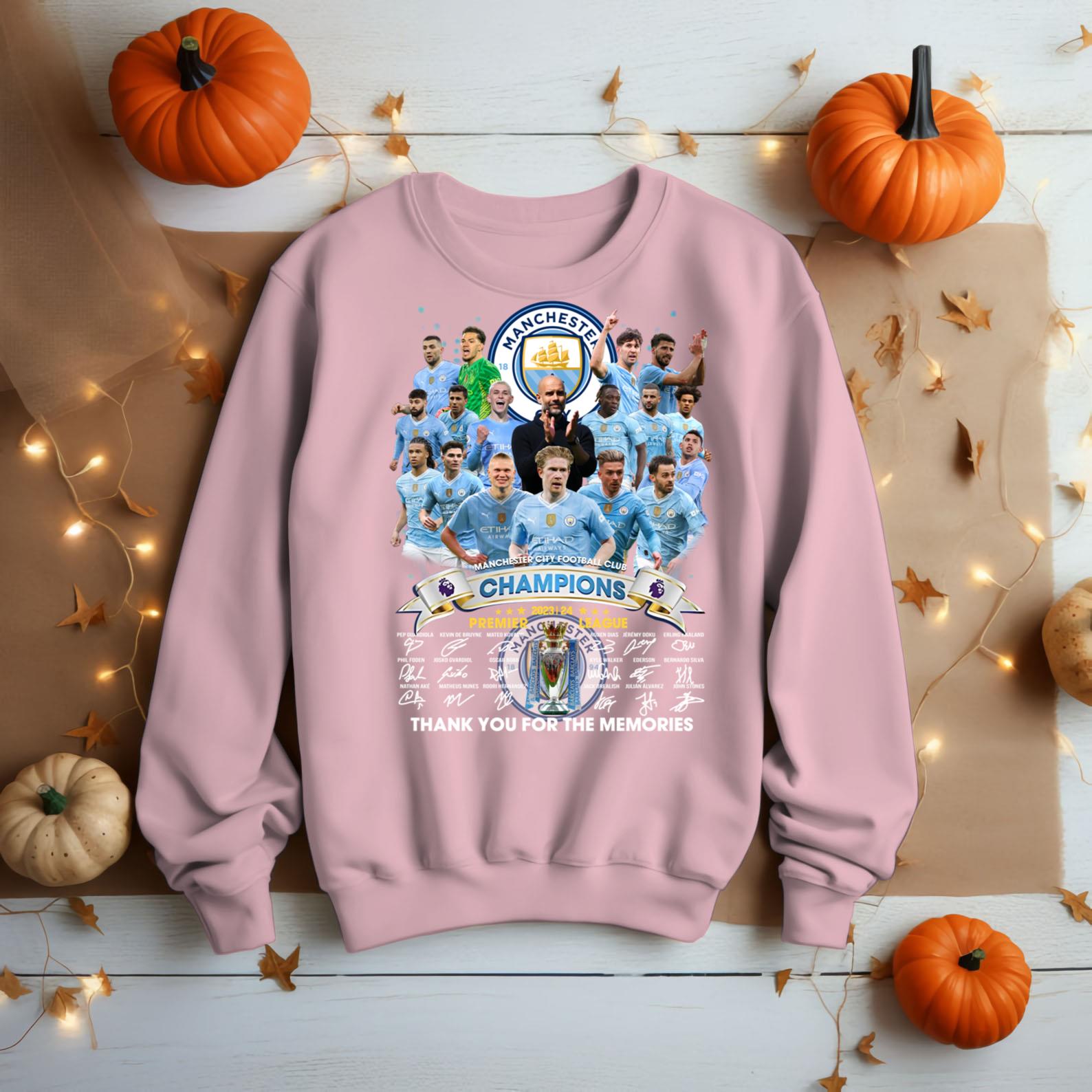 Manchester City Premier League Champions 2024 Tshirt