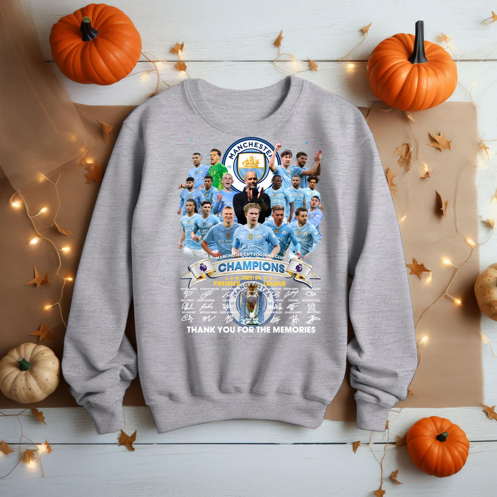 Manchester City Premier League Champions 2024 Tshirt