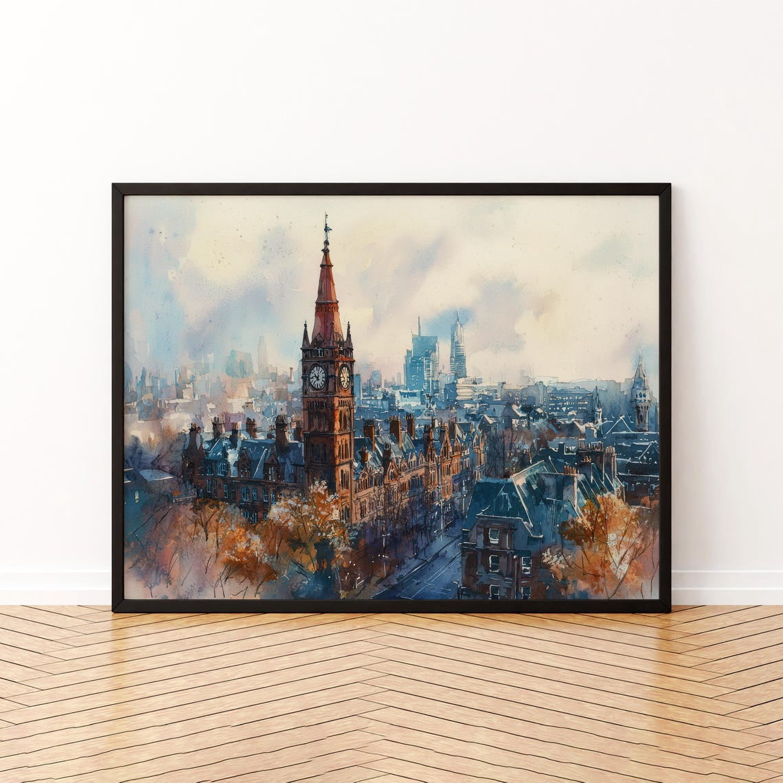 Manchester Landscape United Kingdom Poster, Living Room, Gallery Wall ...