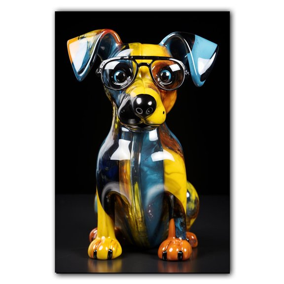 Manchester Terrier Canvas,Dog Wall Art,Colorful Pets Canvas Wall Art For Living Room Decor Aesthetic Vintage Canvas & Prints Wall Decor For Bathroom