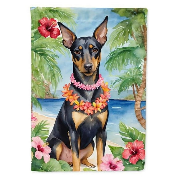 Manchester Terrier Luau Garden Flag 11.25 in x 15.5 in
