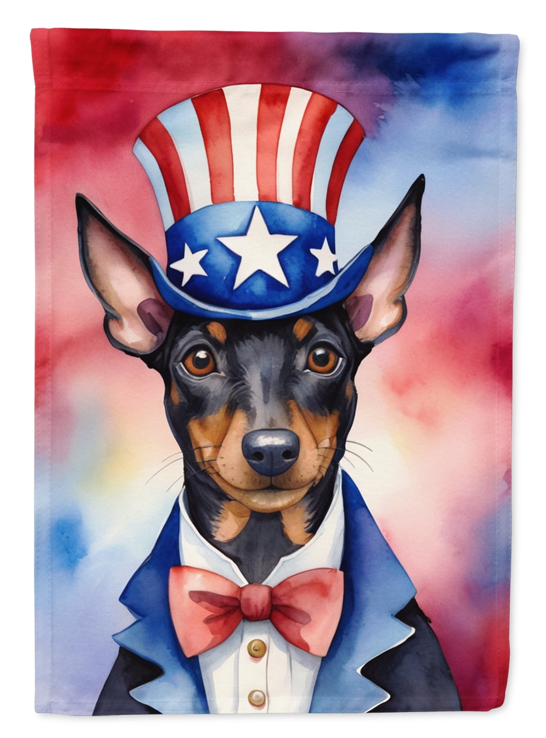 Manchester Terrier Patriotic American House Flag 28 in x 40 in