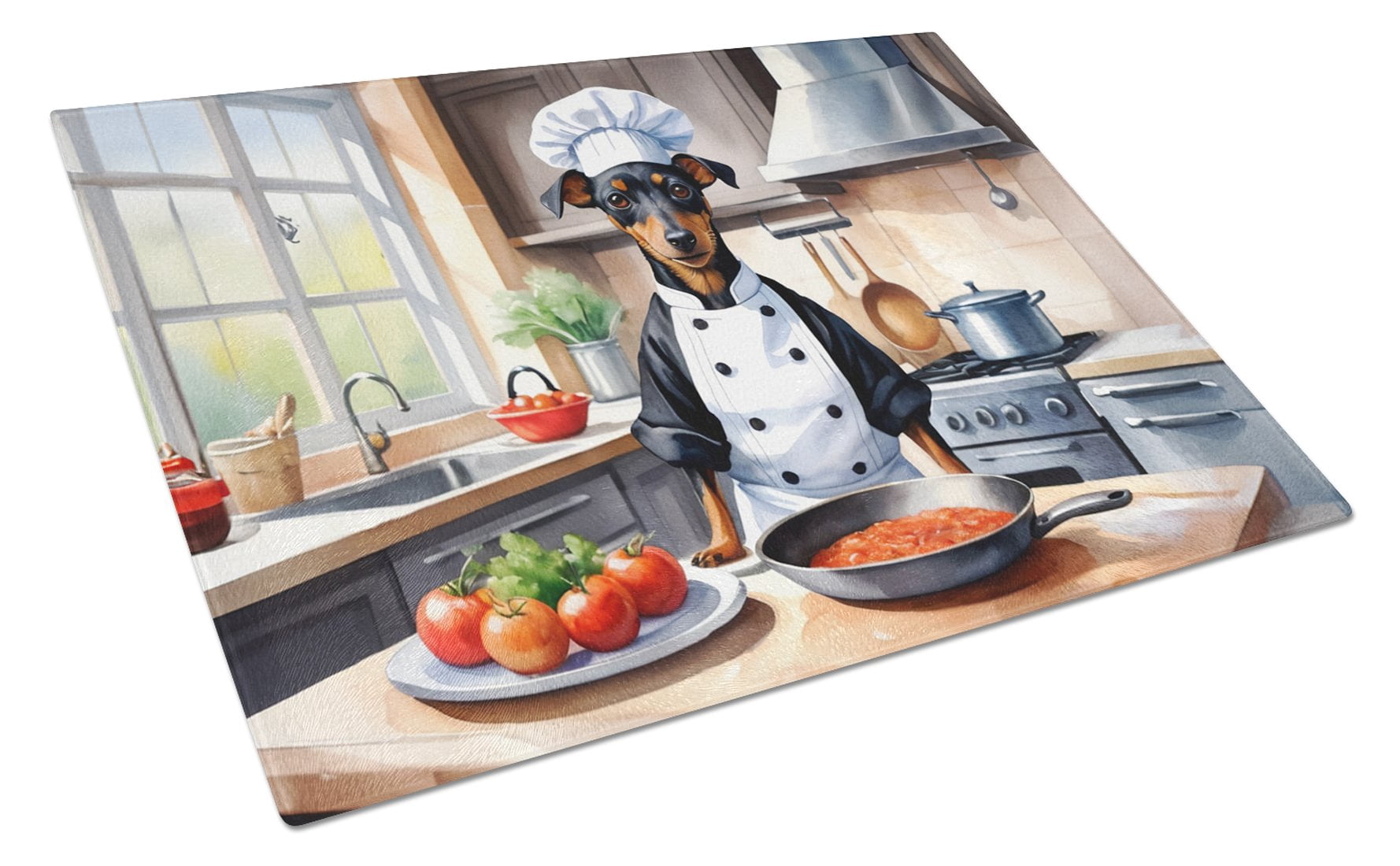 Manchester Terrier The Chef Glass Cutting Board 12 in x 15 in