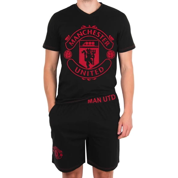 Manchester United FC Mens Crest Short Pyjama Set