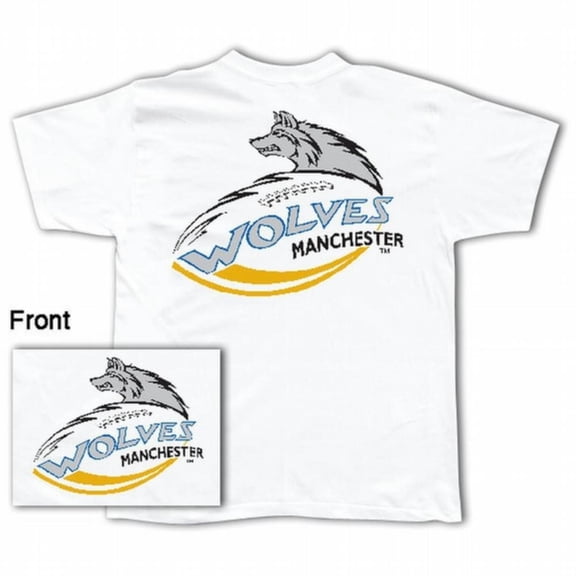 Manchester Wolves - Dual Logo White T-Shirt - Medium