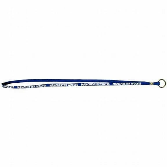 Manchester Wolves Football Blue Text Lanyard