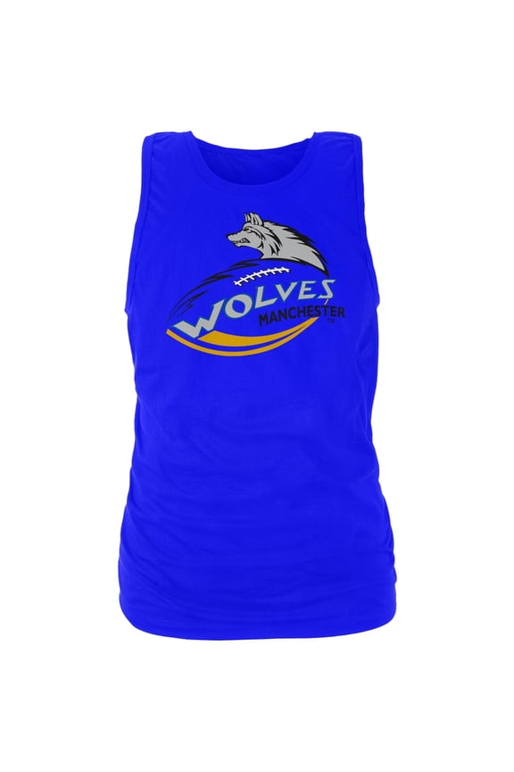 Manchester Wolves - Logo Blue Adult Tank Top - 2X-Large