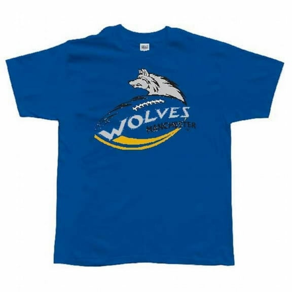 Manchester Wolves Logo T-Shirt - Royal - Medium