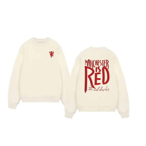 Manchester is Red Sweatshirt, Football Fan Design, Unisex Adult, Soft Cotton, Casual Everyday Wear