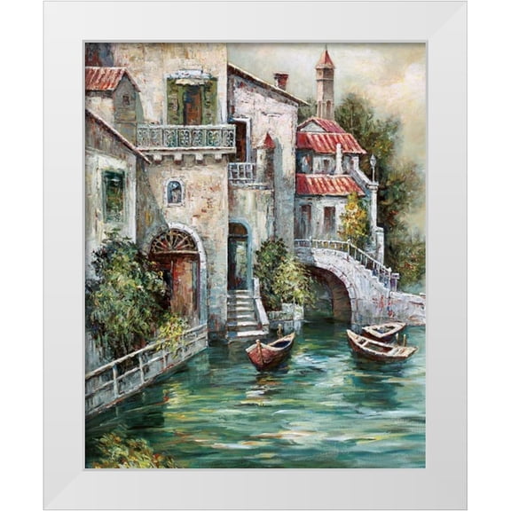 Mancini, Gianni 12x14 White Modern Wood Framed Museum Art Print Titled - Venetian Motif II