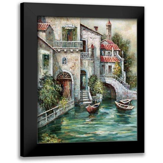 Mancini, Gianni 20x24 Black Modern Framed Museum Art Print Titled - Venetian Motif II