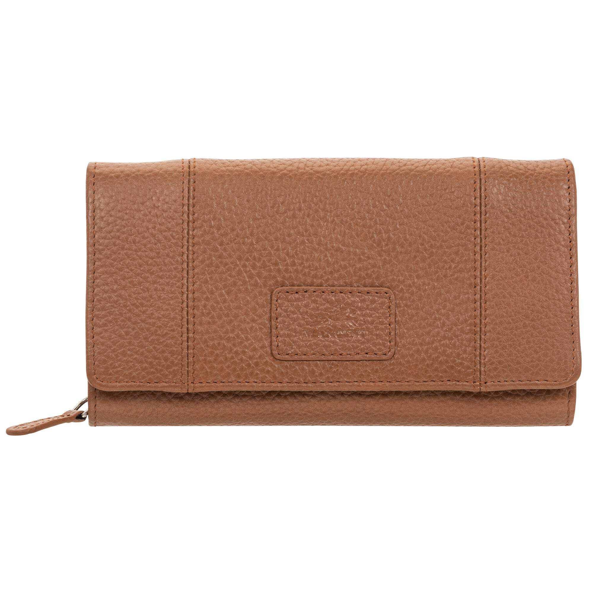 Pebbled Women's RFID Small Clutch Wallet - Bone Color, Medium Size, Full Grain Leather - View #5