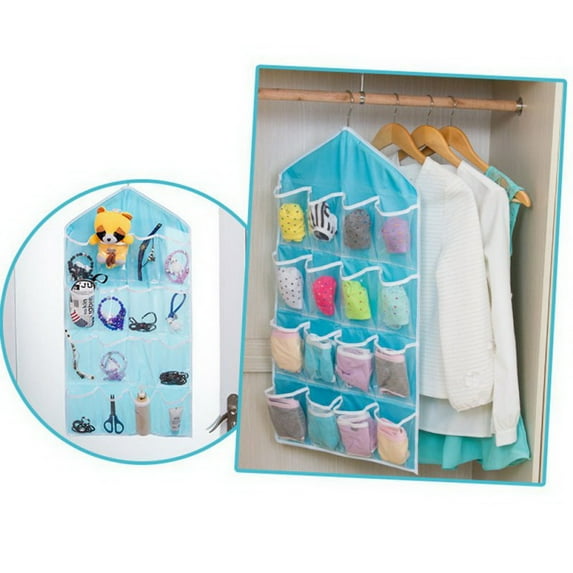 Mancro 16 Pockets Large Clear Pockets Over The Door Hanging Shoe Organizer