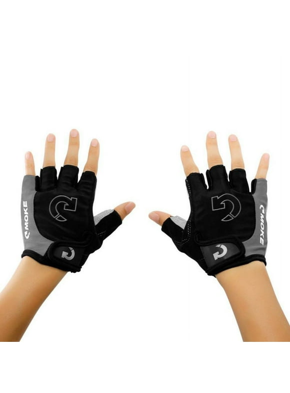 Mancro Cycling Gloves Bicycle Gloves Bicycling Gloves Mountain Bike Gloves – Anti Slip Shock Absorbing Padded Breathable Half Finger Short Sports Gloves Accessories for Men and Women