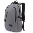 thumbnail image 1 of Mancro Laptop Backpack with Lock, Water Resistant Carry on Travel Backpack for Men and Women Fits 15.6 in Laptop, Gray, 1 of 7