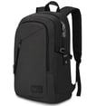 thumbnail image 1 of Mancro 15.6in Laptop Backpack, Slim Business Computer Bag with  Anti-Theft Lock for Men Women, Black, 1 of 7