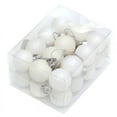 thumbnail image 1 of Mancro White Plastic Shatterproof Christmas Large Hanging Ball Ornaments, 24 Count (1.18"), 1 of 2