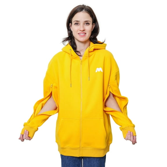 MandMcares Arm Access Oversized Dialysis Jacket, Oversized Hoodies, Unisex Dialysis Clothing, Customized for Hemodialysis Patients with Both Arms, Two Way Zippers