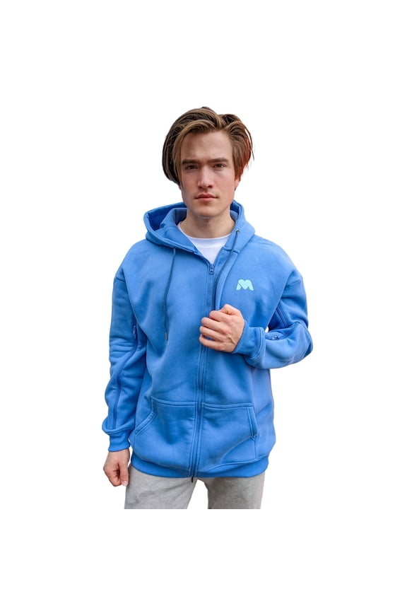 Arm Access Oversized Dialysis Jacket, Oversized Hoodies, Unisex Dialysis Clothing, Customized for Hemodialysis Patients with Both Arms, Two Way Zippers