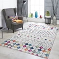thumbnail image 1 of Mandala 8x10 Rug - Ultra Soft Vintage Area Rug for Bedroom, Living Room & Office | Traditional Machine Washable Rugs, Ideal for Indoor & Outdoor Use - White Gray & Multi, 1 of 8