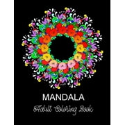 Mandala ADULT COLORING BOOK.. 8.5" x 11" LARGE PRINT, Paperback