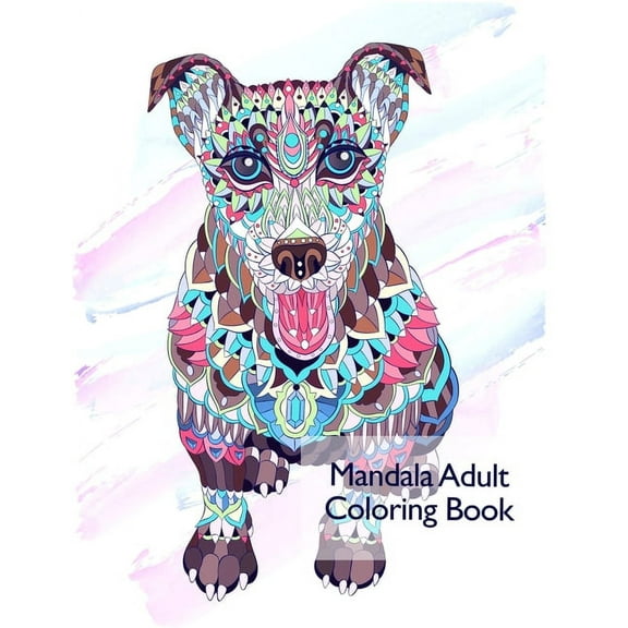 Mandala Adult Coloring Book: Coloring Book "50 cool animals" with a ridiculously easy and relaxing design (Paperback)