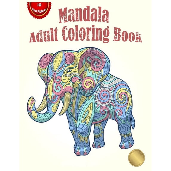 Mandala Adult Coloring Book: Coloring book for adults with 100 detailed mandalas for stress, (Paperback)