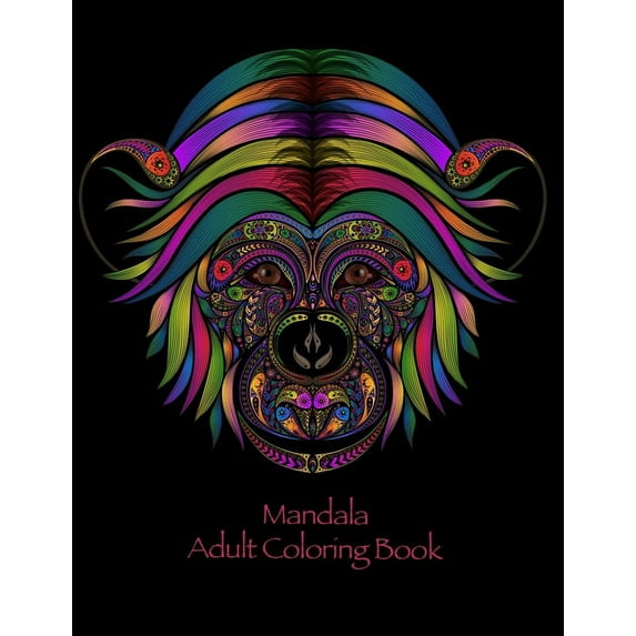 Mandala Adult Coloring Book: Coloring for adults with hares, raccoons, crocodiles and many other (Paperback)
