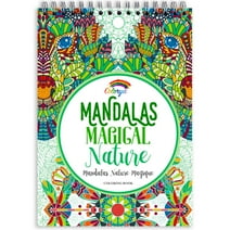 Mandala Adult Coloring Books by Colorya - A4 Size - Mandalas Magical Nature Coloring Books for Adults - Premium Quality Paper, No Medium Bleeding, One-Sided Printing