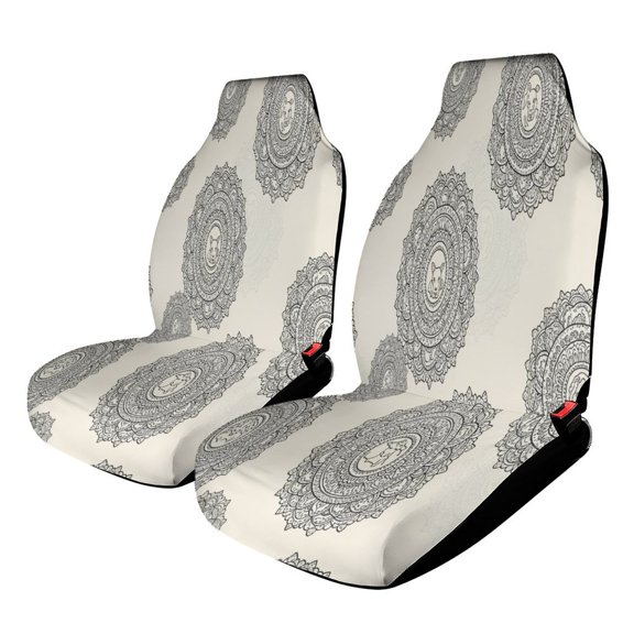 Mandala Art Decor Pattern Design Car Seat Covers Front Seats Universal Fit for Cars SUV Truck Auto Interior Accessories