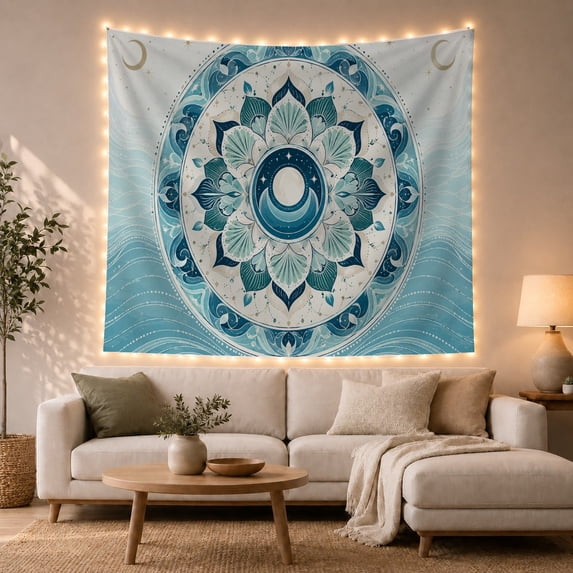 Mandala As Its With Art Scene, Mystical Fantasy for Space Lovers, Galaxy Room Decor Statement Accent, Housewarming Gift, Tapestry Wall Hanging for Bedroom and Dorm