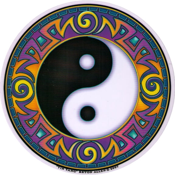 Mandala Arts Yin Yang Double Sided Window Sticker